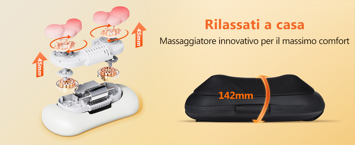 Cuscini per Massaggi Elettrici Cuscino Massaggiante Shiatsu - Gear©